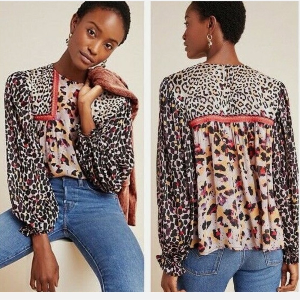 Anthropologie Bl-nk Miranda Peasant Blouse. Size S. Took off tags, never worn!